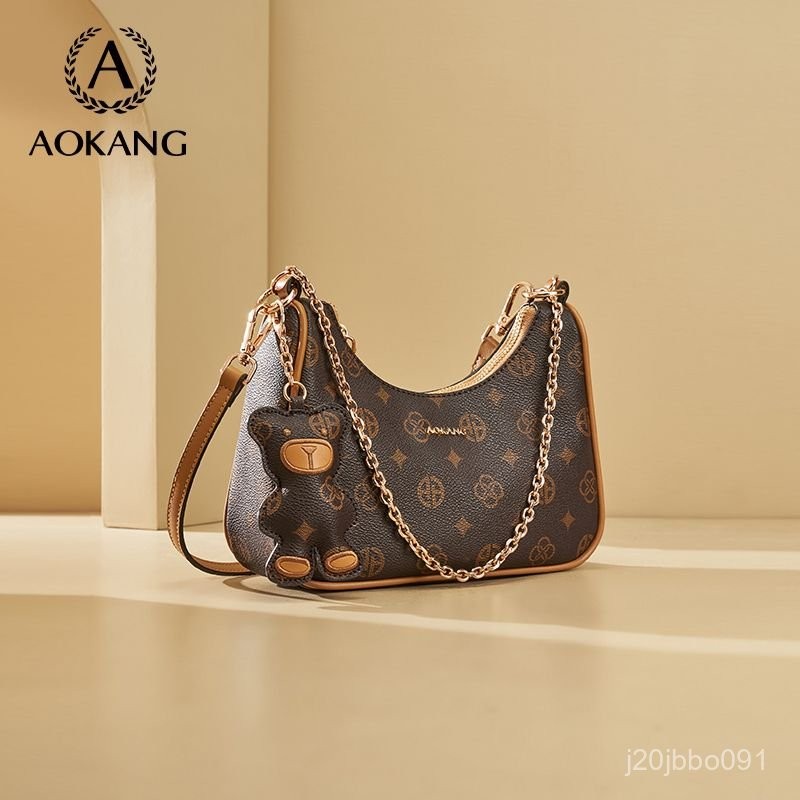 HFQO Ống Kính Aokang Túi Nữ Quốc Tế Thời Trang Mới Túi Đeo Nách Phong Cách Độc Đáo In Hình Người Nổi