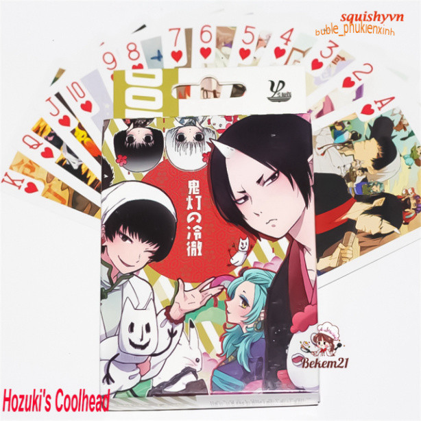 Bộ Bài Poker Hoạt Hình Dễ Thương Hozuki's Coolhead In Dành Cho Học Sinh, 52 Lá Thẻ Bài Ngộ Nghĩnh