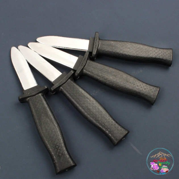 "Đồ Chơi Dao Nhựa Đen 18cm Có Thể Gập Gọn Cho Tiệc Halloween - Dao Giả An Toàn Thú Vị"