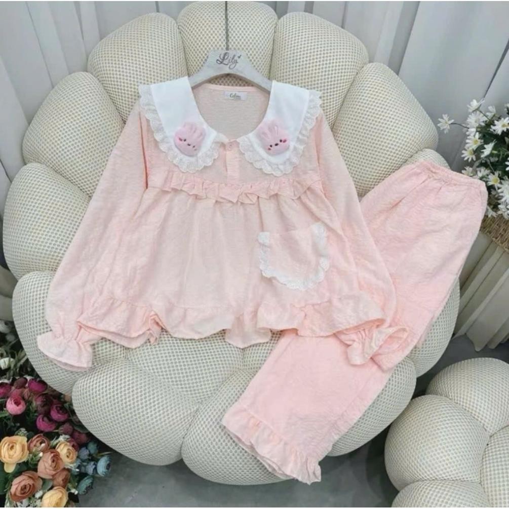 Mã 10 Bộ pyjama Cham Thỏ Siêu Xinh - Chất xốp loại 1 CHAT DD1689