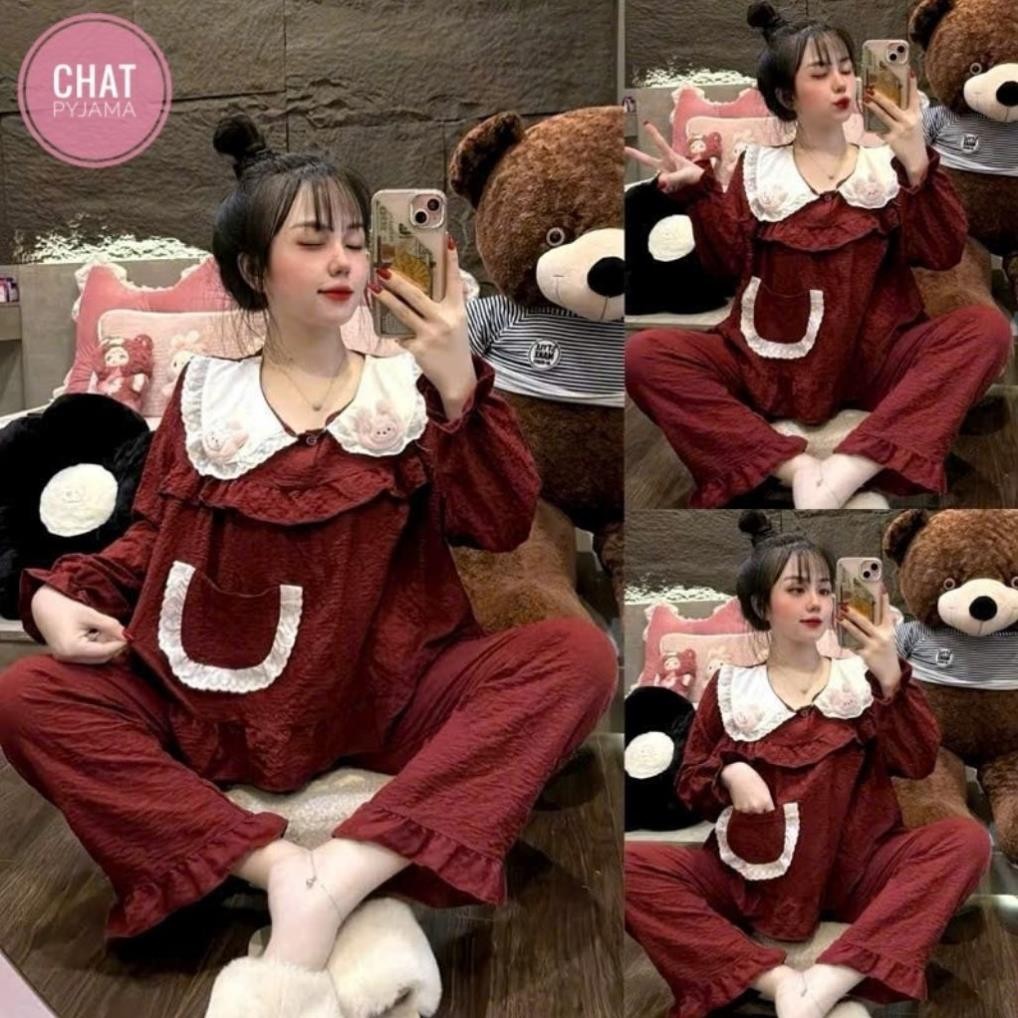 Mã 10 Bộ pyjama Cham Thỏ Siêu Xinh - Chất xốp loại 1 CHAT DD1689