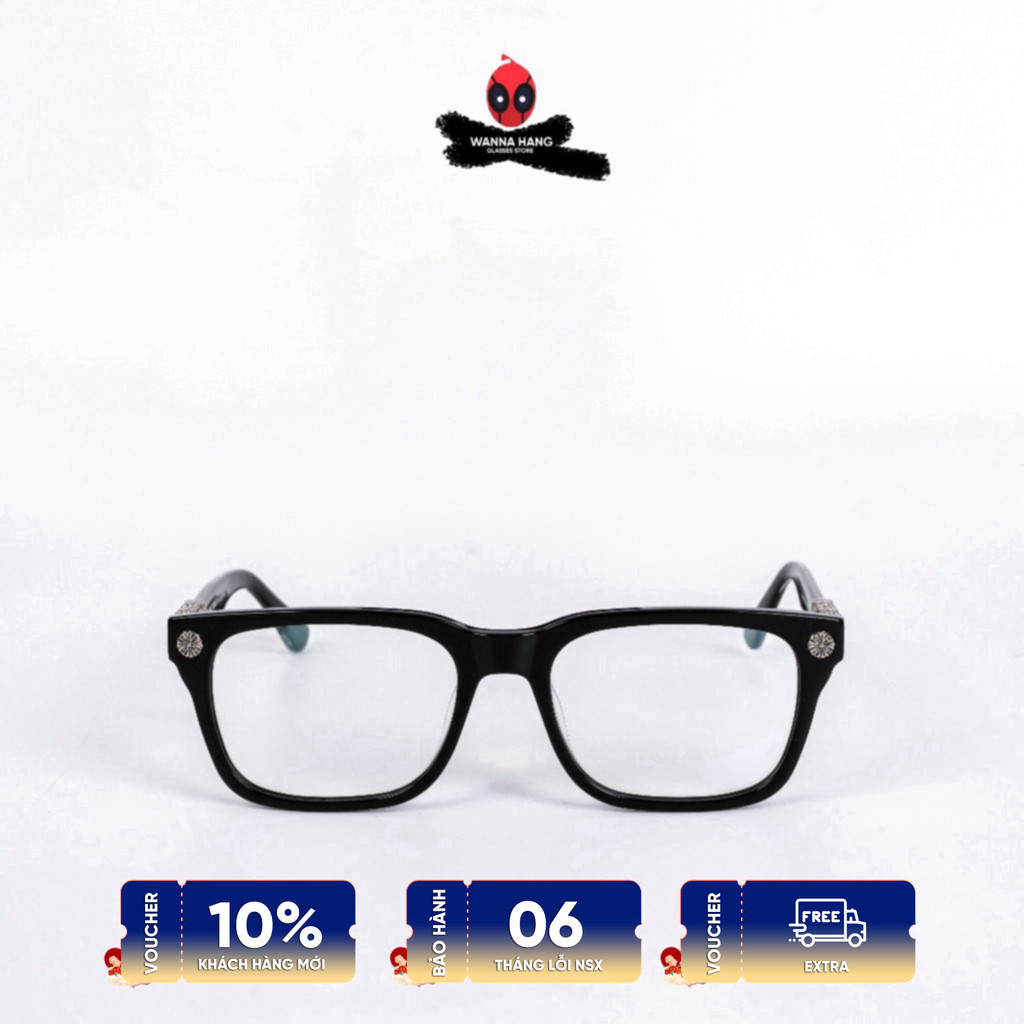 Gọng kính cận SMTTHE-F cho nam nữ nhựa acetate nguyên khối cao cấp đẹp chống tia UV Wanna Hang Glass
