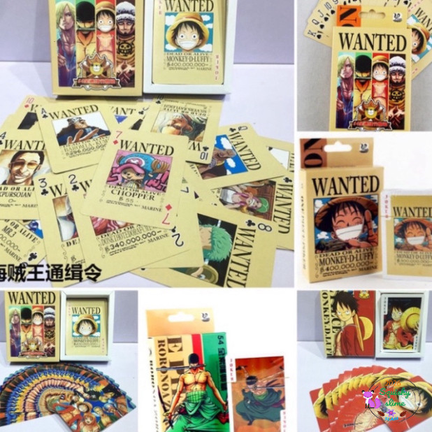 Bộ bài tây One Piece 54 hình ảnh độc đáo/Bộ Tú lơ khơ anime One Piece thú vị và sinh động.