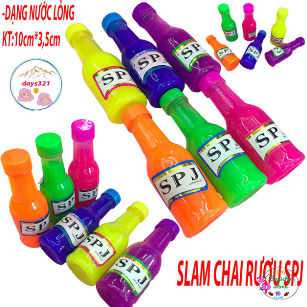 Chai Slime lỏng SPJ Slam - Nước ngọt nhờn ma quái, trải nghiệm squishy thú vị, giải tỏa căng thẳng