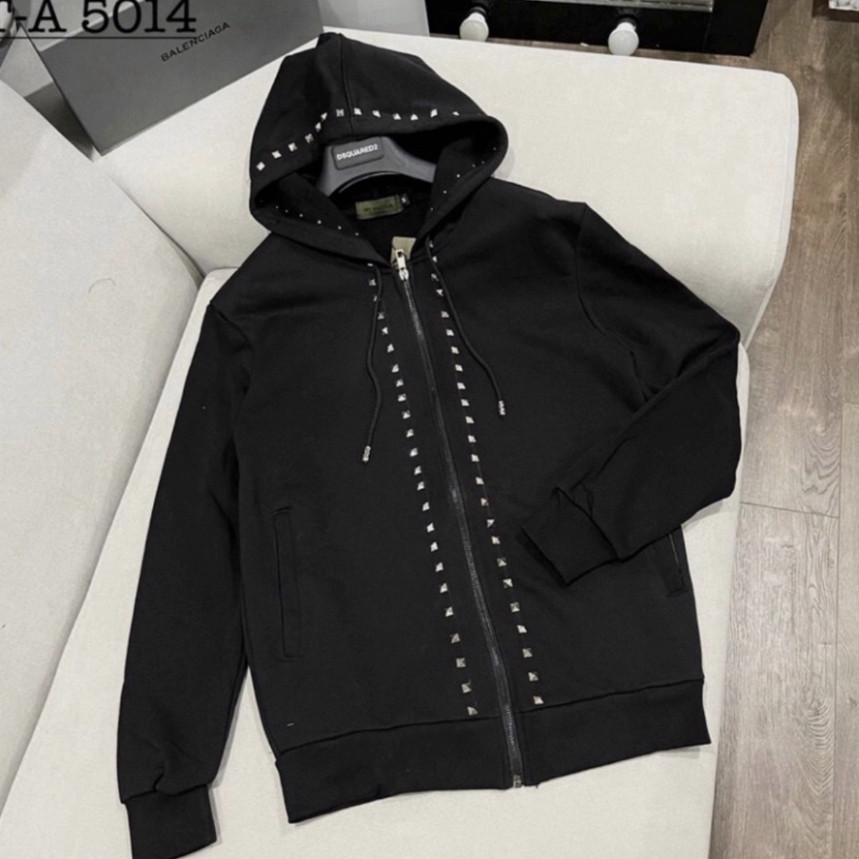 🔥Hot🔥Áo Khoác Hoodie Zip Đính Đá VLTN, Áo Khoác Đinh Đính Đá Cao Cấp  chất nỉ nam nữ mặc đẹp New 202