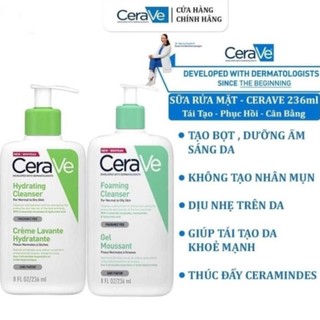  Sữa rửa mặt Cerave Foaming Cleanser Hydrating Cleanser SA Cleanser 236ml 