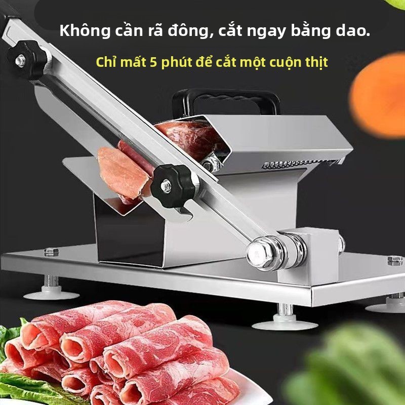 304Máy cắt thịt cừu bằng thép không gỉ, máy cắt thịt bò khô, máy cắt thịt đa năng nhỏ cho gia đình