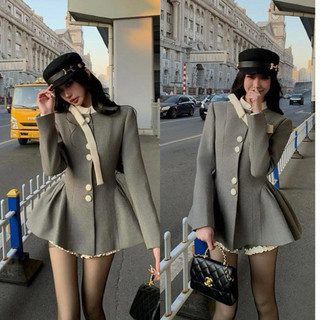 (XẢ XẢ XẢ KHO)Sét Dạ Tweed 2 Món Đính Nơ Kèm Quần MellStore Phong Cách Hàn Quốc Sang Trọng Siêu Hot -Hàng Thiết Kế T27 A