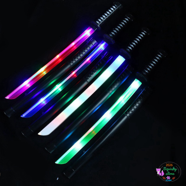 ```Đồ chơi kiếm katana phát sáng với đèn LED và âm thanh sống động, 5 mắt sáng, nhạc trung thu lý th