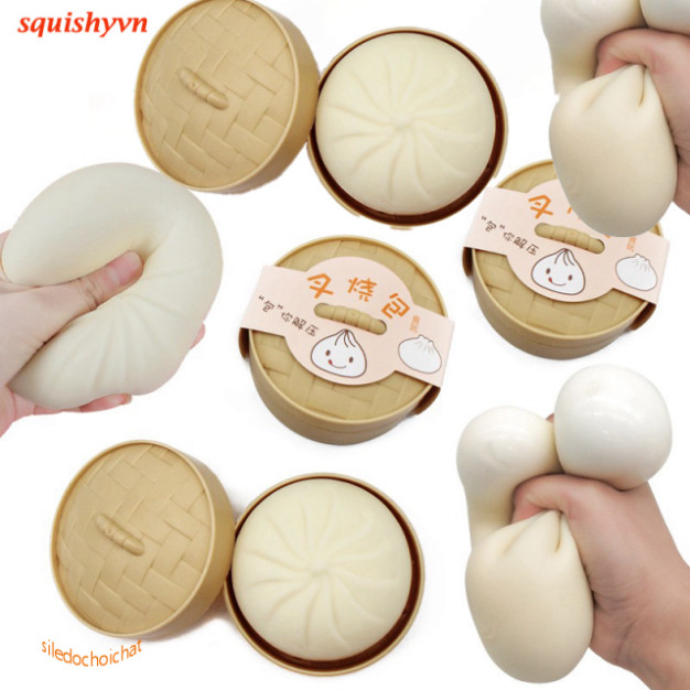 ```[Độc Đáo] Bánh Bao Bóp Giảm Stress, Đồ Chơi Bóp Tay Giải Tỏa Căng Thẳng, Bánh Bao Xả Stress Tuyệt