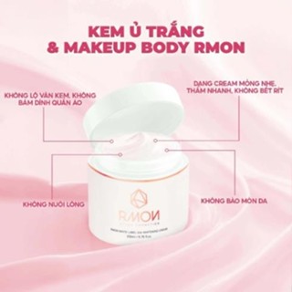 Kem Giúp Ủ Trắng và Make-Up Da Body RMON White Label Dia Whitening Cream 200ml , kem trắng da body, sữa dưỡng thể