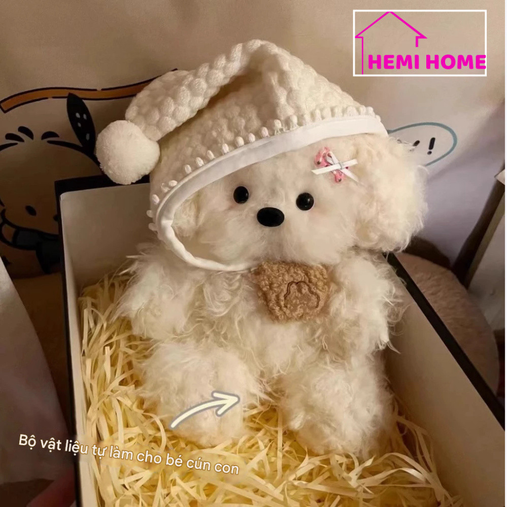 Đồ chơi DIY tự làm, gấu bông handmade đáng yêu cho bé gái, đồ tự làm , quà tặng bạn gái , đồ thủ côn