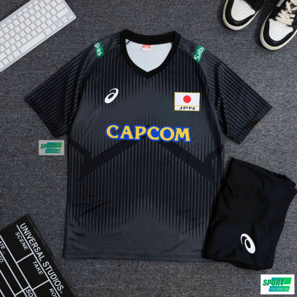 Áo Thun Bóng Chuyền Jersey Tay Ngắn Nhật Bản 2025 VNL 2025 Tikawa & NISHIDA Asics Nam Thể Thao Sp mã