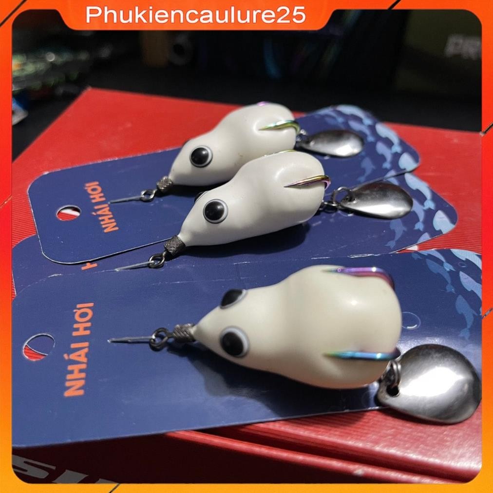 Nhái hơi câu lure ngọc trinh mini lưỡi Titan Phukiencaulure25 Nhái hơi ngọc trinh mini lưỡi titan si