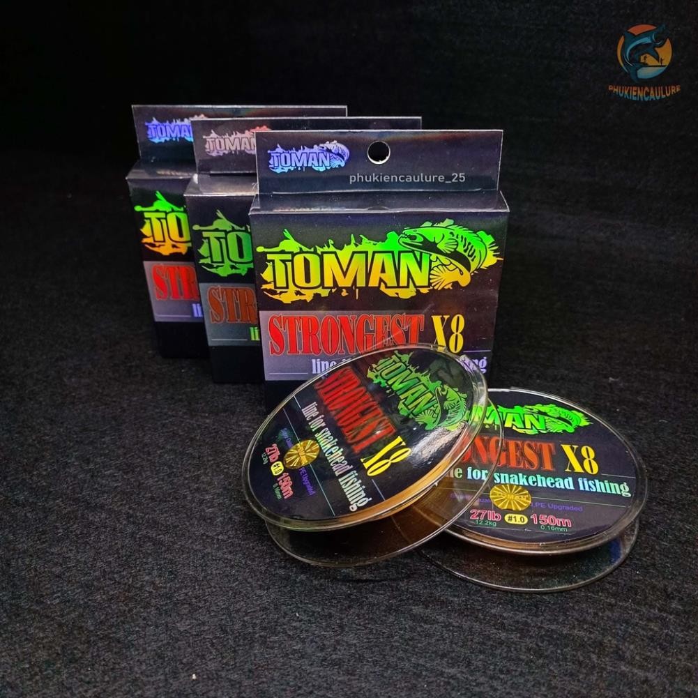 Dây dù PE lure Toman Strongert 8X dài 150m phukiencaulure