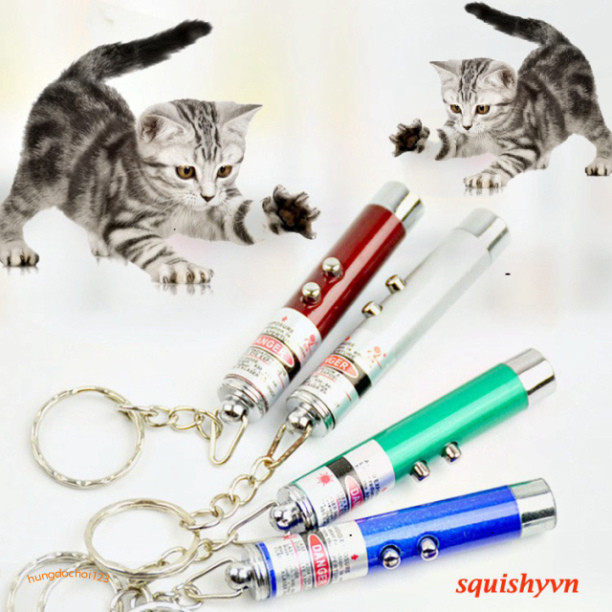 Bút Chiếu Laser 4mW 2 Trong 1 Kèm Đèn LED Để Trêu Chó Mèo, Đèn Laser Đặc Biệt Dành Cho Thú Cưng