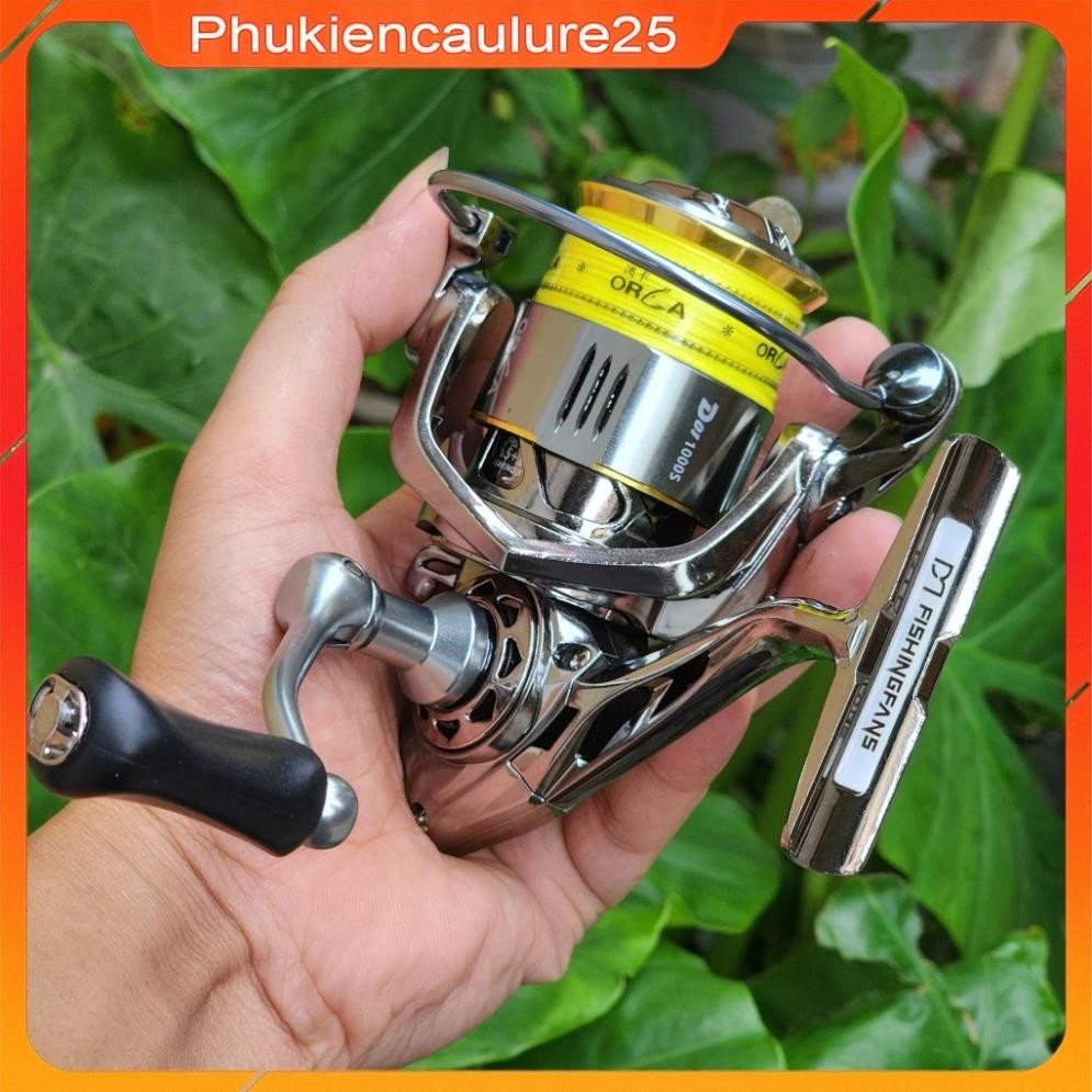 Máy đứng câu lure cao cấp Orca D01 cuốn sẵn dây PE x8 Phukiencaulure25 máy câu lure màu sắc siêu đẹp
