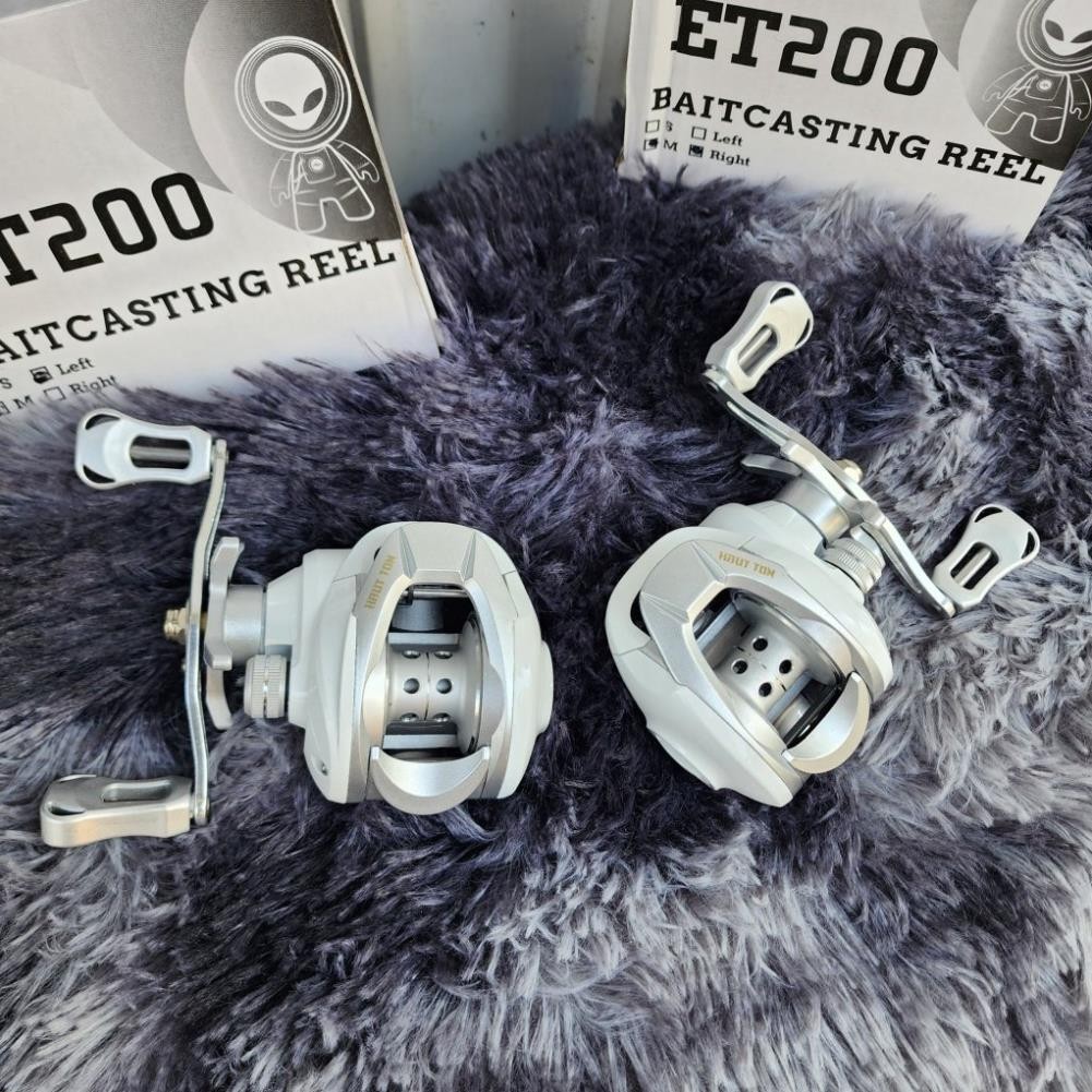 Máy ngang câu lure chất lượng ET200 có tiếng DragClick, màu sắc siêu đẹp, tải max 8kg