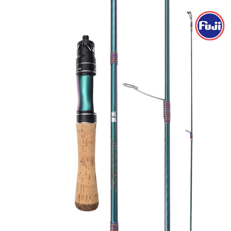 Cần câu lure UL Rancy cắm gốc 1 khúc cao cấp khoen Fuji oring cần câu UL ngọn đặc.