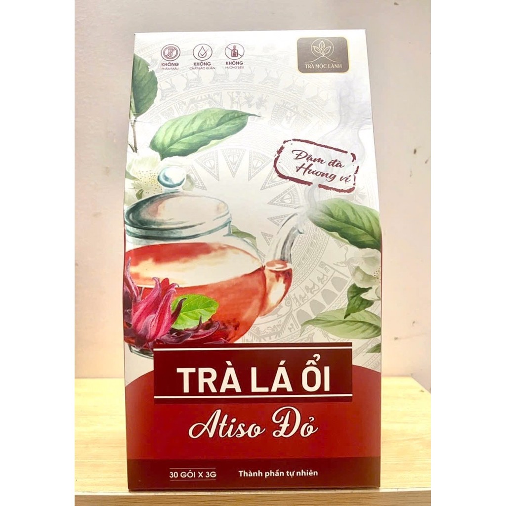 Trà lá ổi Atiso đỏ hỗ trợ giảm cân mỡ bụng