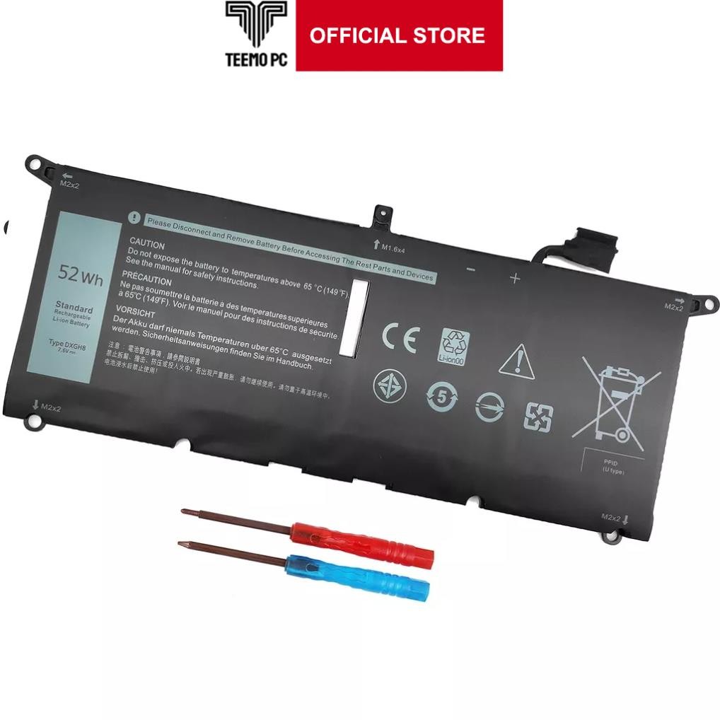 Pin Cho Laptop Dell Inspiron 13 5390 5391 7390 H754V G8Vcf Xps 9370 9380 – Dxgh8 52Wh  TEBAT1399