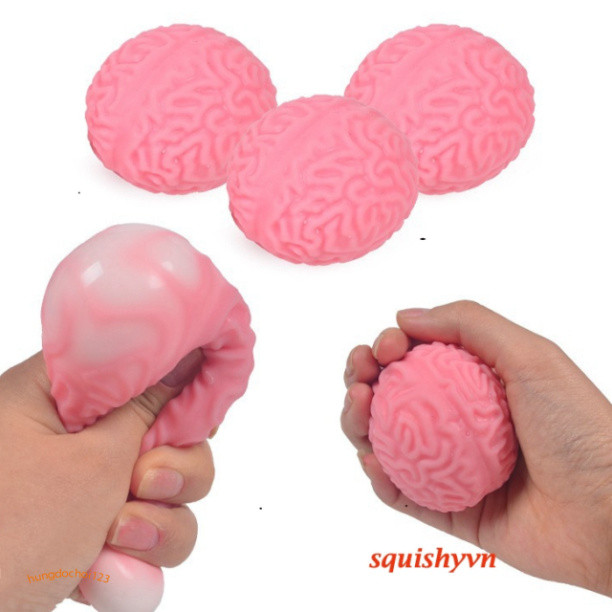 Bộ đồ chơi Squishy Mochi não sắc màu dễ thương, mềm mịn, đàn hồi hoàn hảo giúp giảm căng thẳng và th