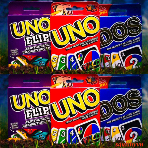 Bộ bài Uno mở rộng cao cấp 112 lá: Uno Flip, Uno Dare, Uno Harry Potter, Uno MineCraft - Hàng loại 1