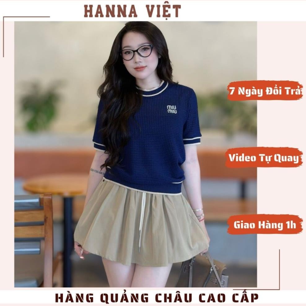 Set Đồ Nữ, Set Váy Nữ, Áo Mongtoghi Nữ MIUMIU Phối Chân Váy Ngắn Xòe Sang Chảnh Hotgirl Cao Cấp Ms19