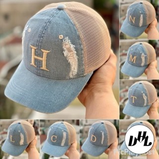 Nón Kết Mũ Lưỡi Trai Phối Lưới Nam Nữ Thêu Chữ Cái Demi Cao Cấp