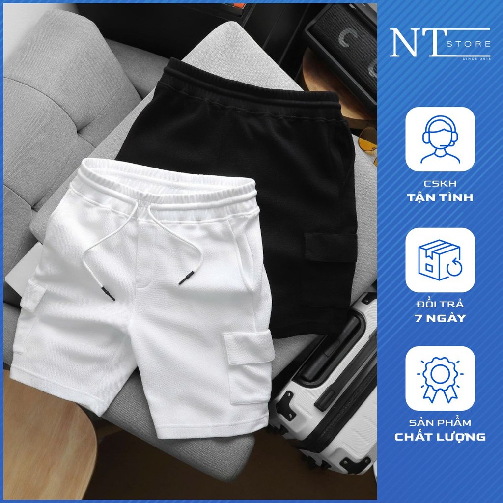 Quần short nam túi hộp, quần ngố lửng thun pique BOX thể thao năng động, form body trẻ trung cá tính