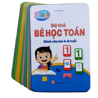 Sách - 1 Bộ 42 Thẻ Bé Học Toán Flashcard (10 x 15cm) - Dành cho trẻ 4-6 tuổi Học Số Và Phép Tính