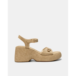  Giày Sandal Nữ 9cm Thời Trang JUNO Đế Xuồng Quai Phối Buckle Vuông SD09141 