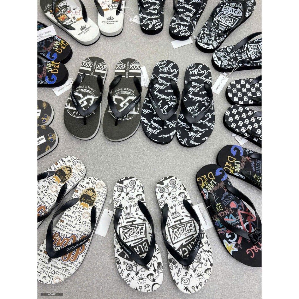 Dép Kẹp DG Logo Đen Trắng Basic – Dép Tông Đi Biển Thời Trang Unisex Nam Nữ – 94 HOST