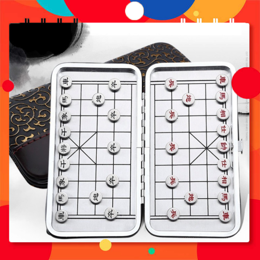 HÀNG CHẤT - Bộ Bàn Cờ Tướng Mini Chống Rơi 2 Mặt, Thiết Kế Nhỏ Gọn, Dễ Dàng Mang Theo - Cờ Tướng Nam