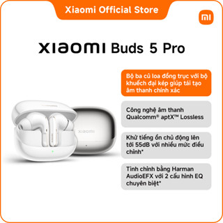  Tai nghe Xiaomi Buds 5 Pro WIFI & Bluetooth | Công nghệ âm thanh Qualcomm® aptXTM Lossless 