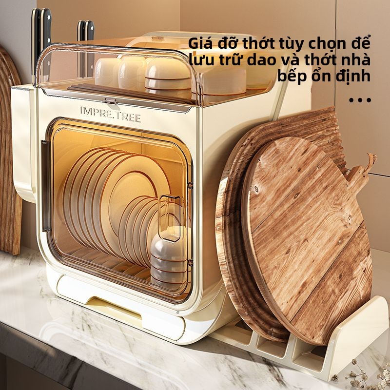 Ống đựng bát đũa, giá để bát trong bếp có nắp, hộp đựng bát, giá thoát nước cho bát đĩa, tủ nhựa đựn