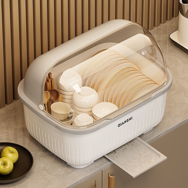 Ổn định bát đĩa và hộp đựng đũa, dụng cụ nhà bếp, hộp đựng bát đĩa đơn giản, giá để bát đĩa trong tủ