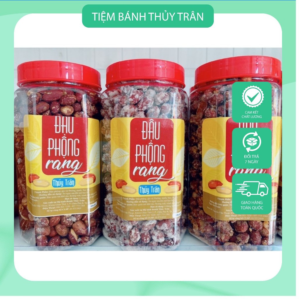 Combo 3 hũ đậu phộng rang (đường, muối, tỏi ớt), snack ăn vặt tiện lợi, thơm ngon hấp dẫn