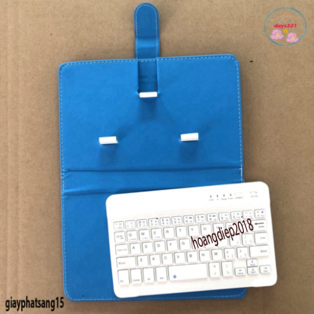 Bao Da Kèm keyboard Bluetooth Cho Iphone / Android 4.5-6.8inch Đa Năng
