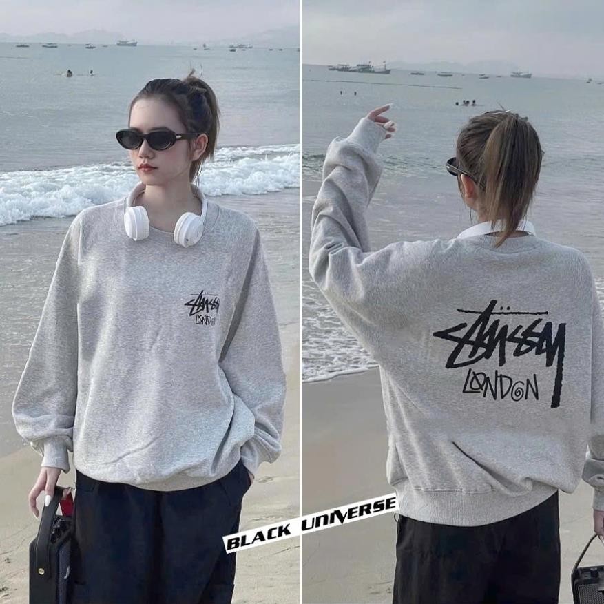 Áo nỉ Sweater Stu.sy LONDON  Black universe chất liệu COTTON unisex nam nữ UT