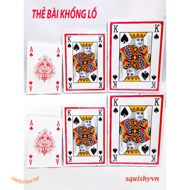 (10 LOẠI) Bộ Bài Tây Bài Poker khổng lồ A4 Bộ bài tây/ bài poker kích thước lớn,cỡ lớn, loại to THẻ 