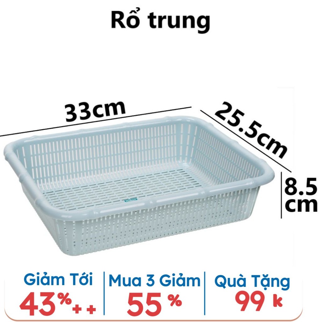(MIỄN SHIP TOÀN QUỐC ) Rổ Nhựa Chữ Nhật Đựng Đồ,rổ nhựa đựng đồ việt nhật ( hàng mới về )