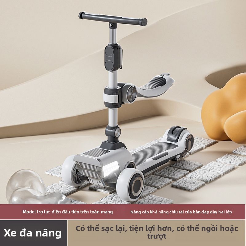 Xe Scooter Điện Trẻ Em, Xe Trượt Có Thể Đi Được Cho Bé Trai Bé Gái, Xe Scooter Sạc Được, Xe Scooter 