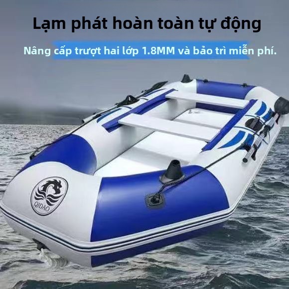 Thuyền bơm hơi dày, thuyền câu cá, đáy cứng chống mài mòn, thuyền kayak bơm hơi, thuyền bè, thuyền l