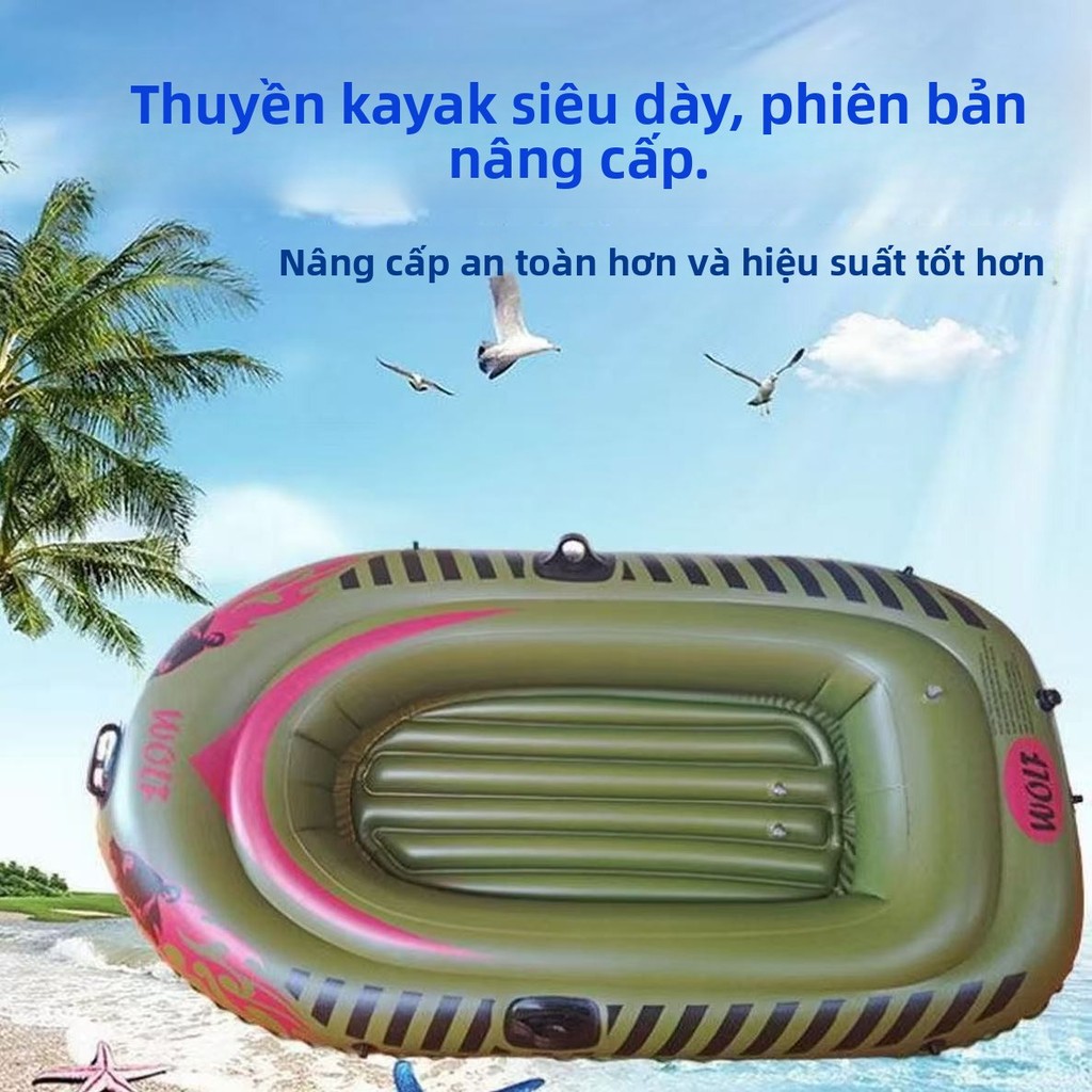 Thuyền Kayak Đôi Dày Đặc Bán Chạy Thuyền Bơm Hơi Đệm Không Khí Dày Chống Mài Mòn Kayak Thuyền Bơm Hơ