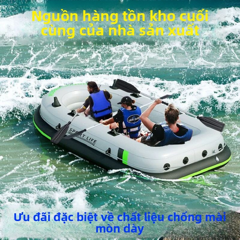 【Dày Chống Mài Mòn】Thuyền Kayak Bơm Hơi Thuyền Cao Su Dày Thuyền Bơm Hơi Kayak Câu Cá, Lưới Câu Cá, 
