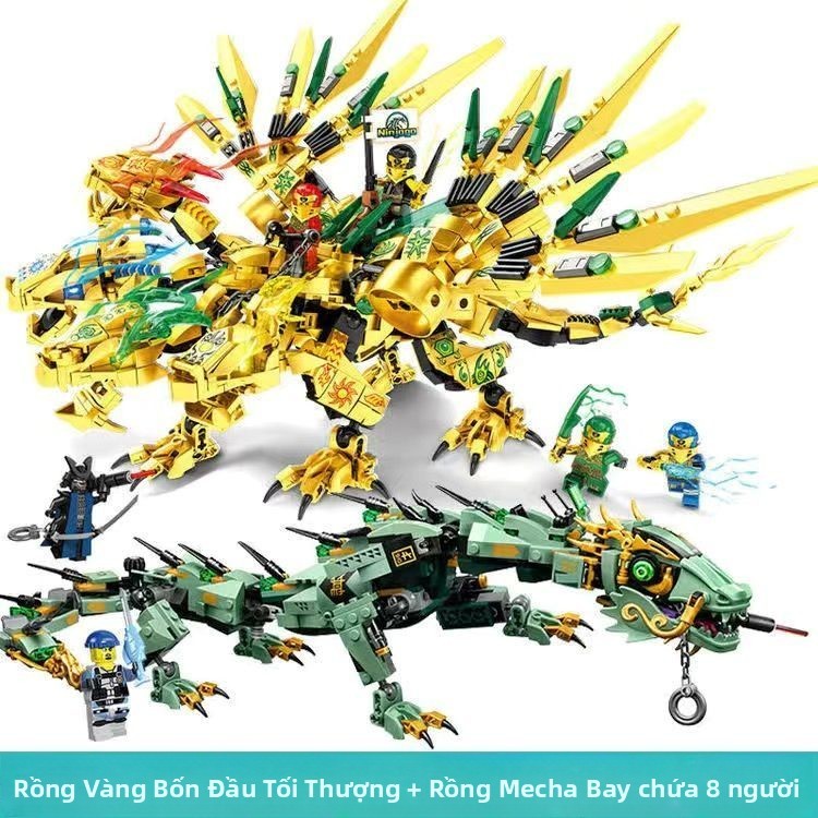 Đồ chơi lắp ráp mô hình Mecha Minifigure cho trẻ em tương thích với LEGO Ninjago Ultimate Rồng Vàng 