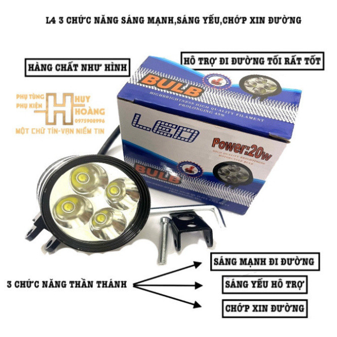 bóng đèn trợ sáng L4 công suất 20w Shop Quang Đắc