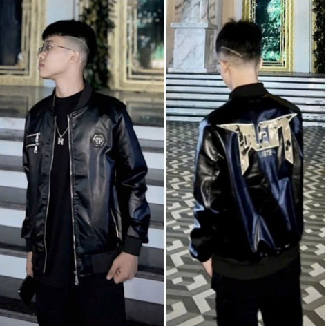 Áo Khoác Da Philip Nam Nữ Mặc Siêu Ấm Áo Bomber Da Nam Chữ Nổi Phối Khóa Zip Boy Phố hottrend 2025