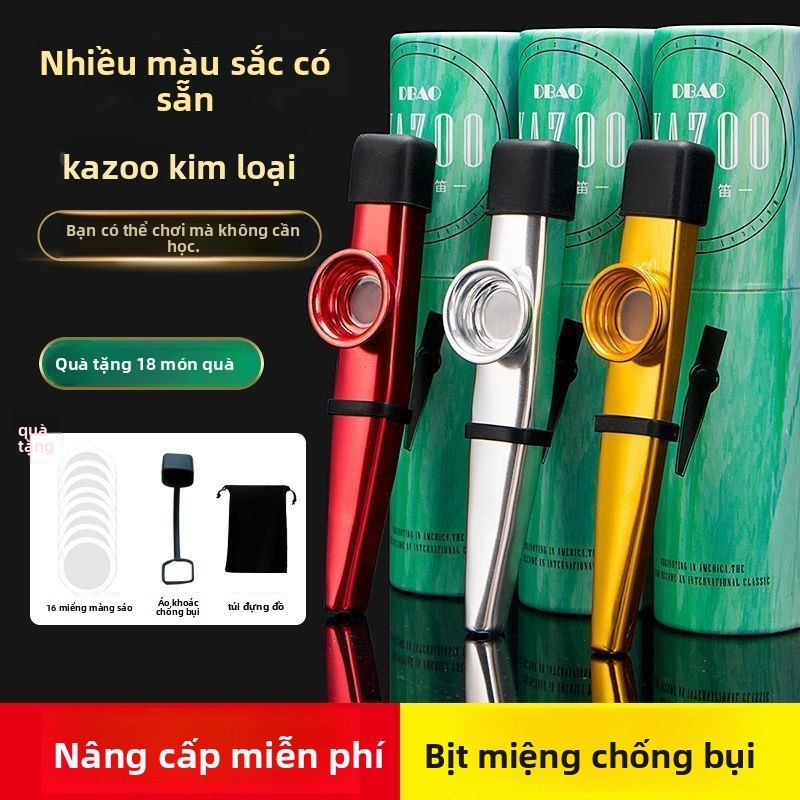 Kèn Kazoo kim loại chuyên nghiệp, kèn gỗ cấp biểu diễn, kèn kim loại mini, kèn trumpet, kèn saxophon